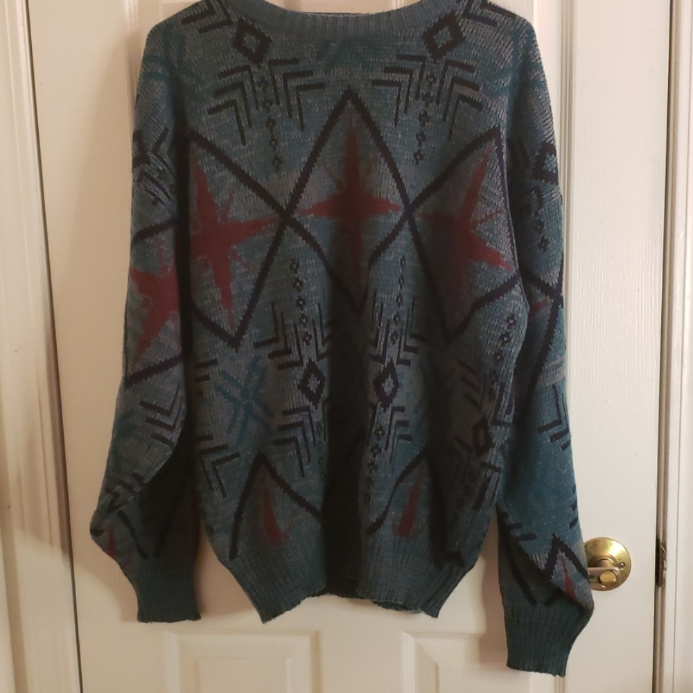 Jonathan Bryan Vintage Dad Sweater Blue XL Cosby